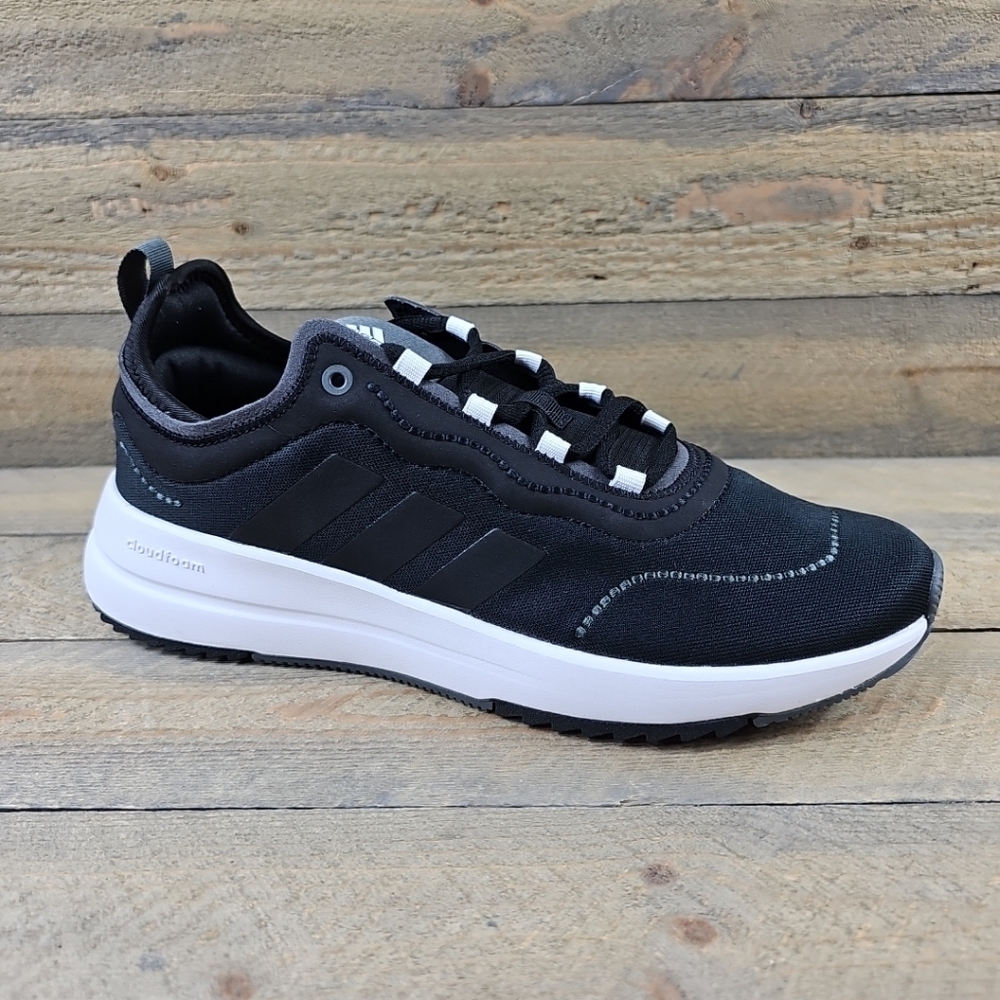 adidas Women's Fukasa Running Casual Shoes Black White - Picture 2 of 12